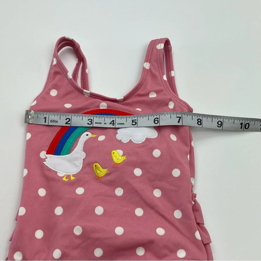 Baby Boden Duck Rainbow Polkadot‎ One Piece Swimsuit Ruffles 3 - 6 Months NEW